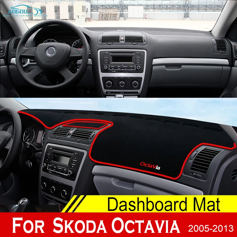 

For Skoda Octavia 2 A5 MK2 1Z 2005~2013 Anti-Slip Mat Dashboard Cover Pad Sunshade Dashmat Protect Car Accessories