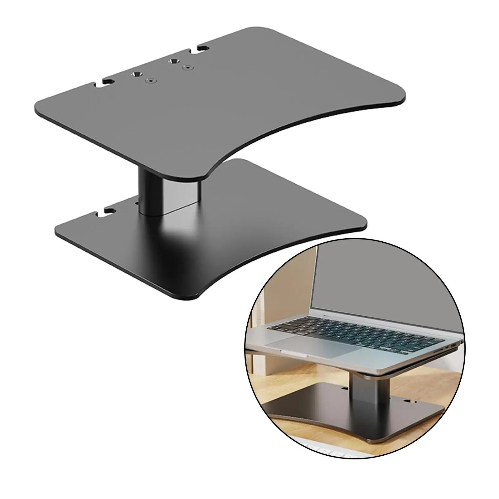 Computer Monitor Stand Wall Mount Computer Desk Organizer Printer Stand PC Office Computer Desk Organizer Holder Non Slip