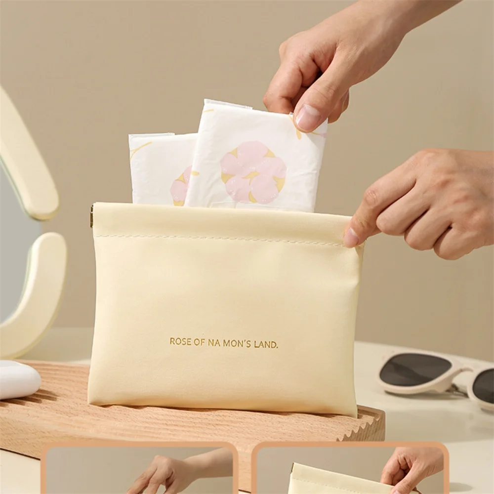 Small Makeup Bag Data Mini Portable Cable Digital Storage Bag Automatically Closes Wired Earphones Carrying Bag Power Charger