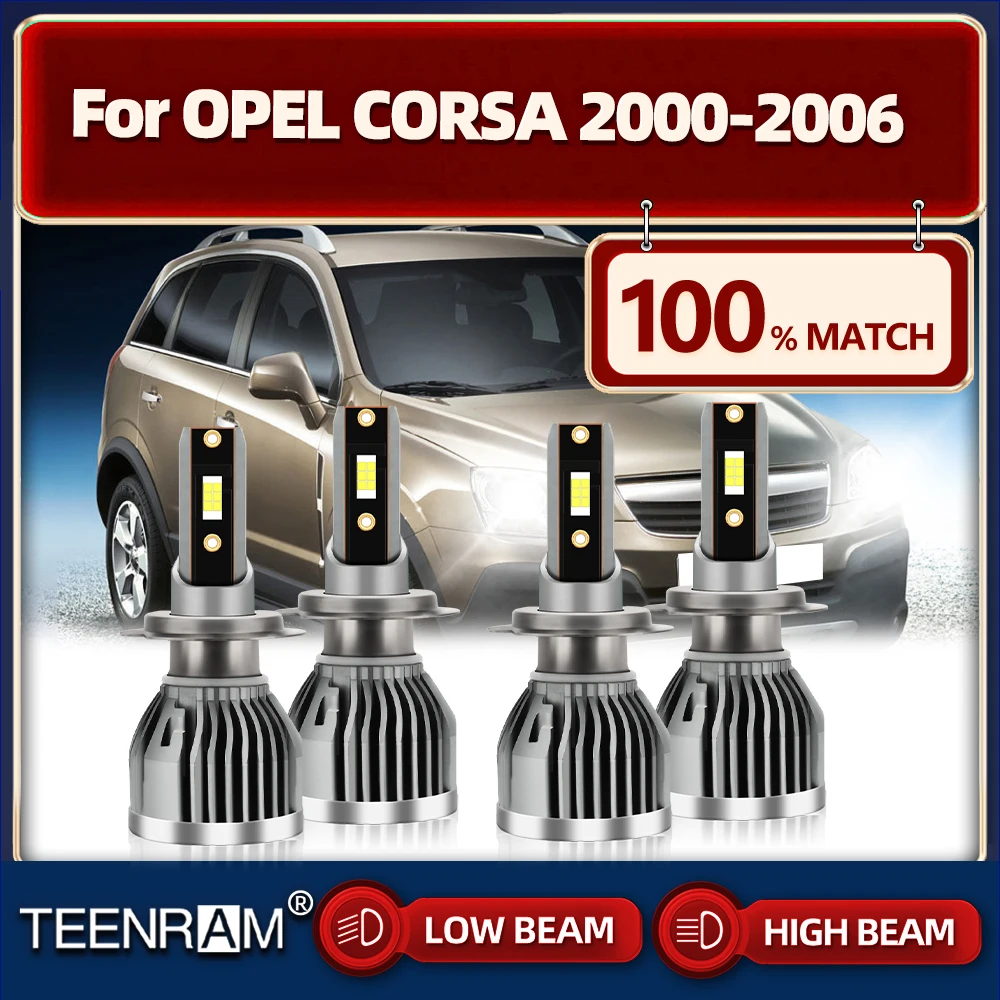 

LED Headlights Bulbs 40000LM Canbus Car Lights 6000K White High Low Beam For OPEL CORSA 2000 2001 2002 2003 2004 2005 2006