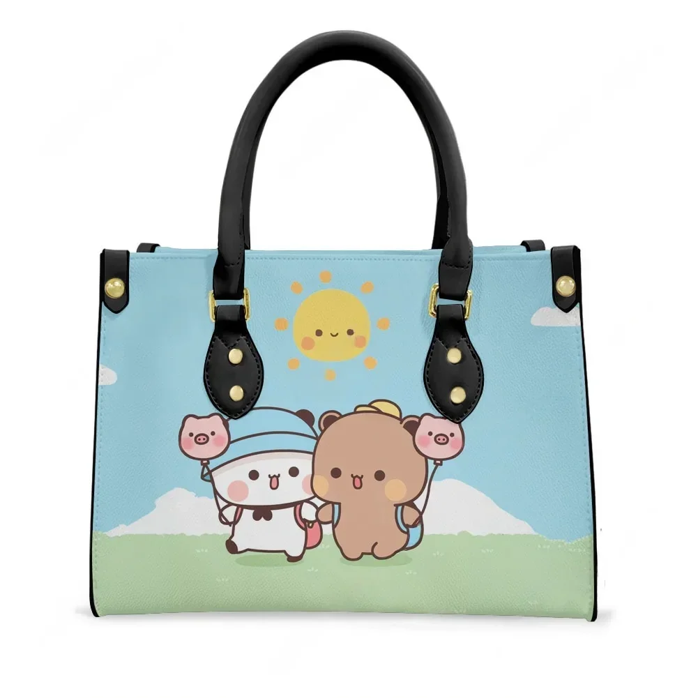 

Cartoon Animation B-Bubu Dudu Tote Bag Purse Womens Mens Personalized Text Image PU Leather Handbag Business Shopping Gift Bags