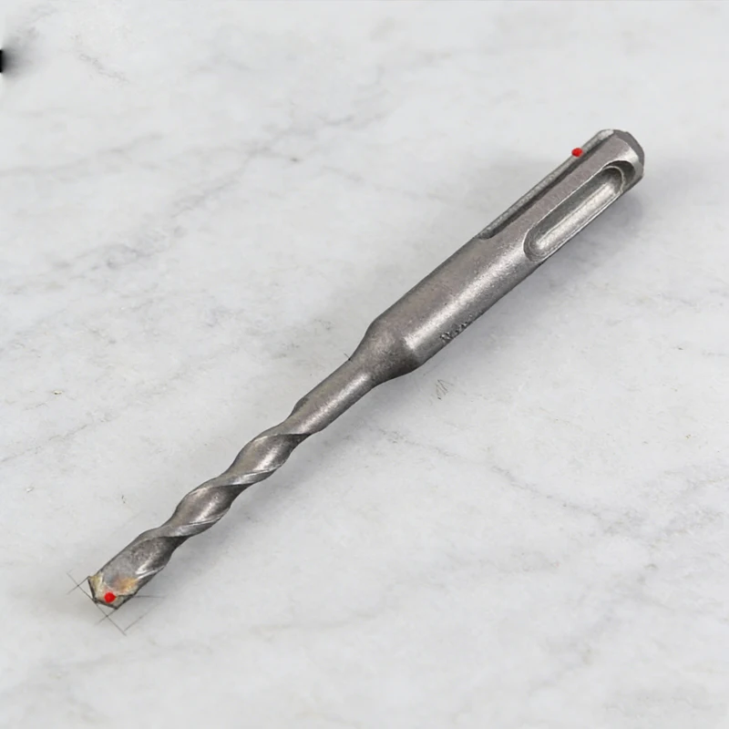 

Two Pits Two Slots Round Head Impact Drill Bit Industrial Round Shank Impact Drill Bit Concrete Drilling Wall-piercing Drill Bit