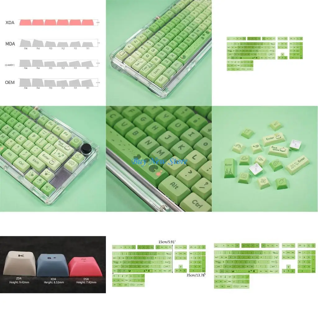

20ce Comfort and Green PBT Keycaps xda Клавицы для механических игровых клавиатур