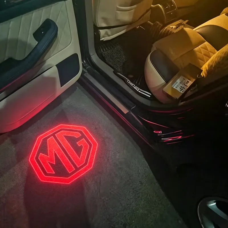 Car Door LED Welcome Lights MG Emblem Projector Lamps For MG Cyberster MG3 MG5 MG7 MG6 ZS ES5 ONE HS MG4 EV Cyber X MARVEL R EZS