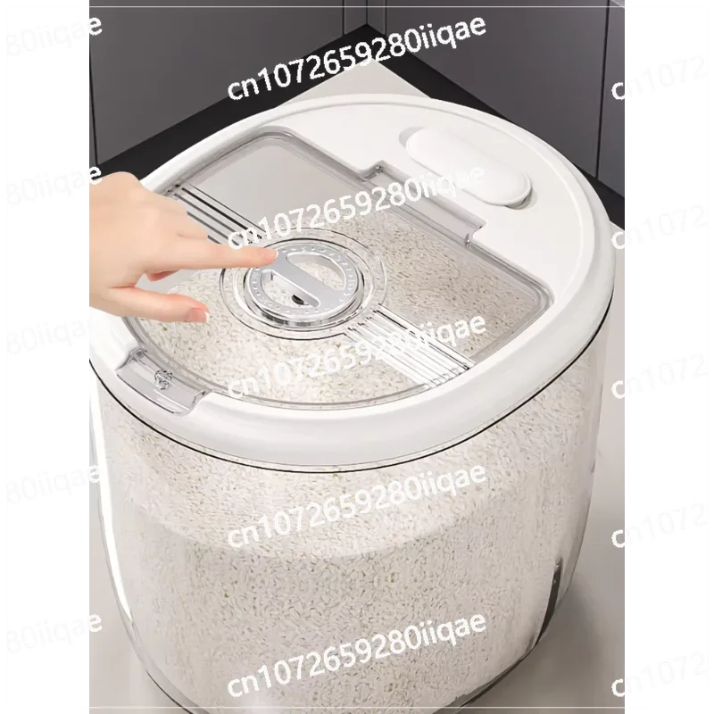 Rice Dispenser 20lb/10kg Food Grain Container Box with Measuring Cup for Home Pantry Organization