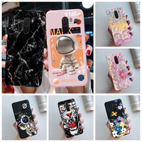 For Xiaomi Pocophone F1 Case Cute Astronaut Marble Flower Printing Soft TPU Protective Back Cover For Xiaomi Poco F1 Phone Case