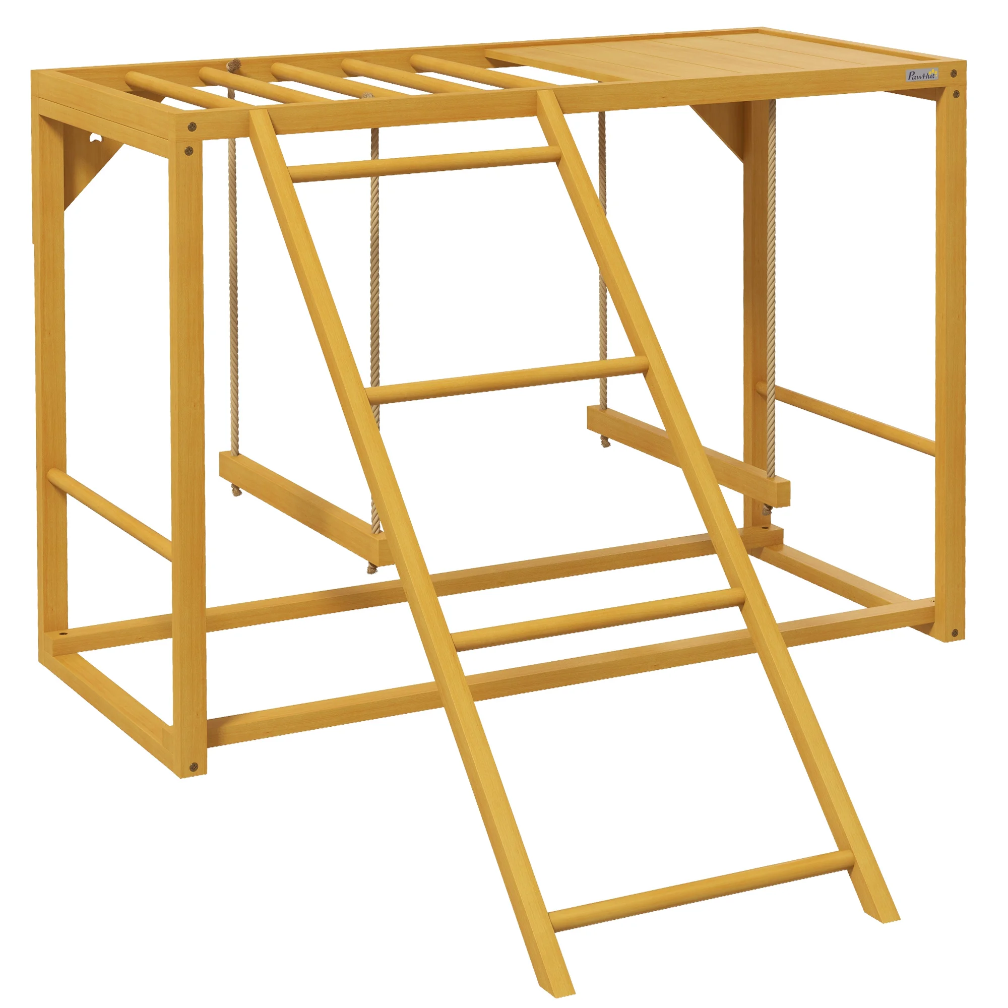 Structure de jeu pour poules en bois, aire de jeux pour poules avec balançoires et échelle, structure d'escalade pour 3-4 poules