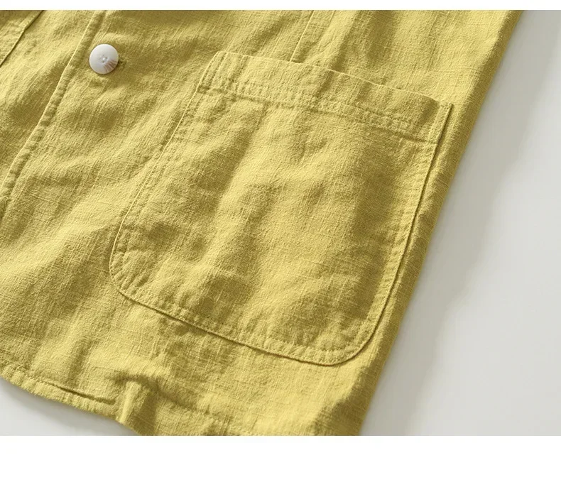 Korean Fashion Mens Blazers 4XL Summer Commute Cotton Linen Jacket Men Yellow Suit Jackets Youth Breathable Male Suit Slim Fit