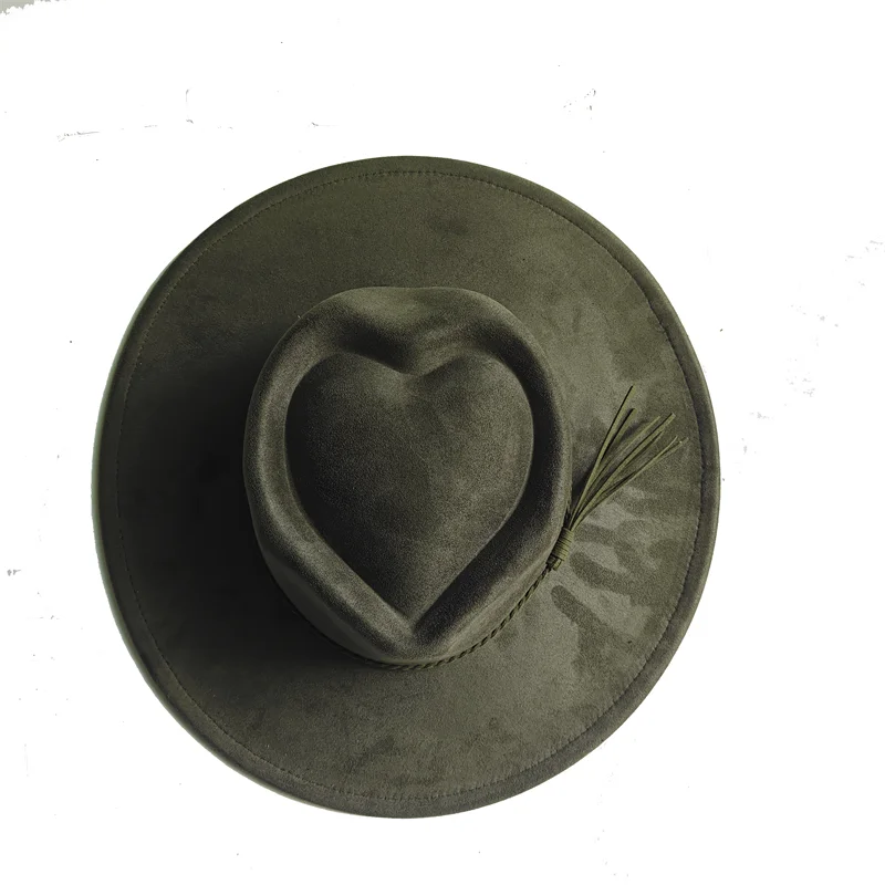 Orange LOVE 15 Colors Suede Hat 2026 New Men Women Autumn Winter Felt Jazz Hats Classic Church Fedoras Chapeau Sombrero Mujer