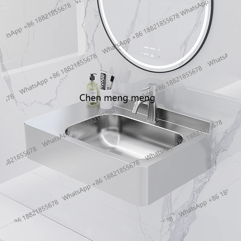 

304 stainless steel wall-mounted washbasin household bathroom washbasin wall-mounted washbasin