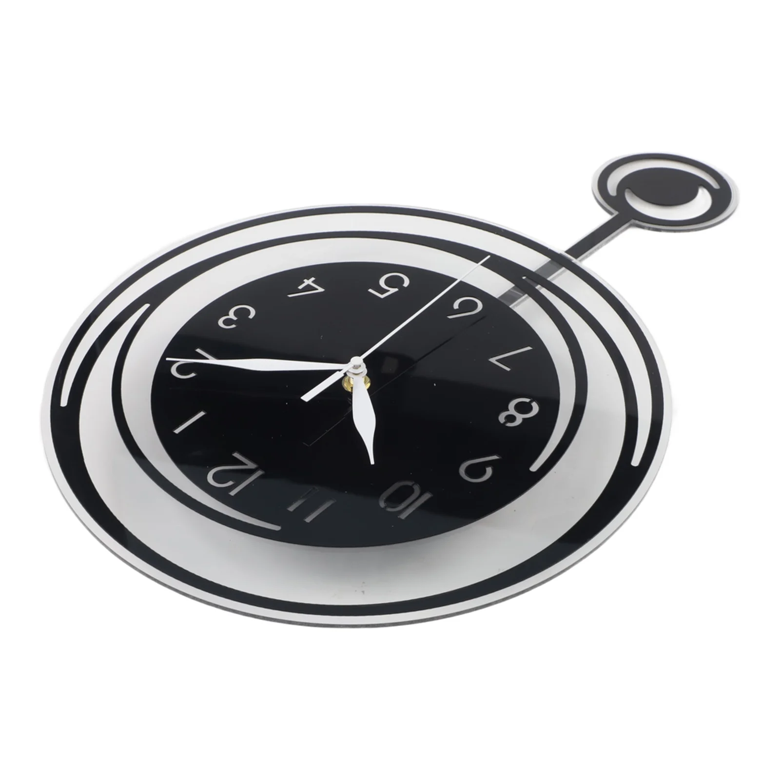 Vintage Style Wall Clock with Pendulum for Interior Decoration Silent Non Ticking Movement Runs on Widely Available Batteries