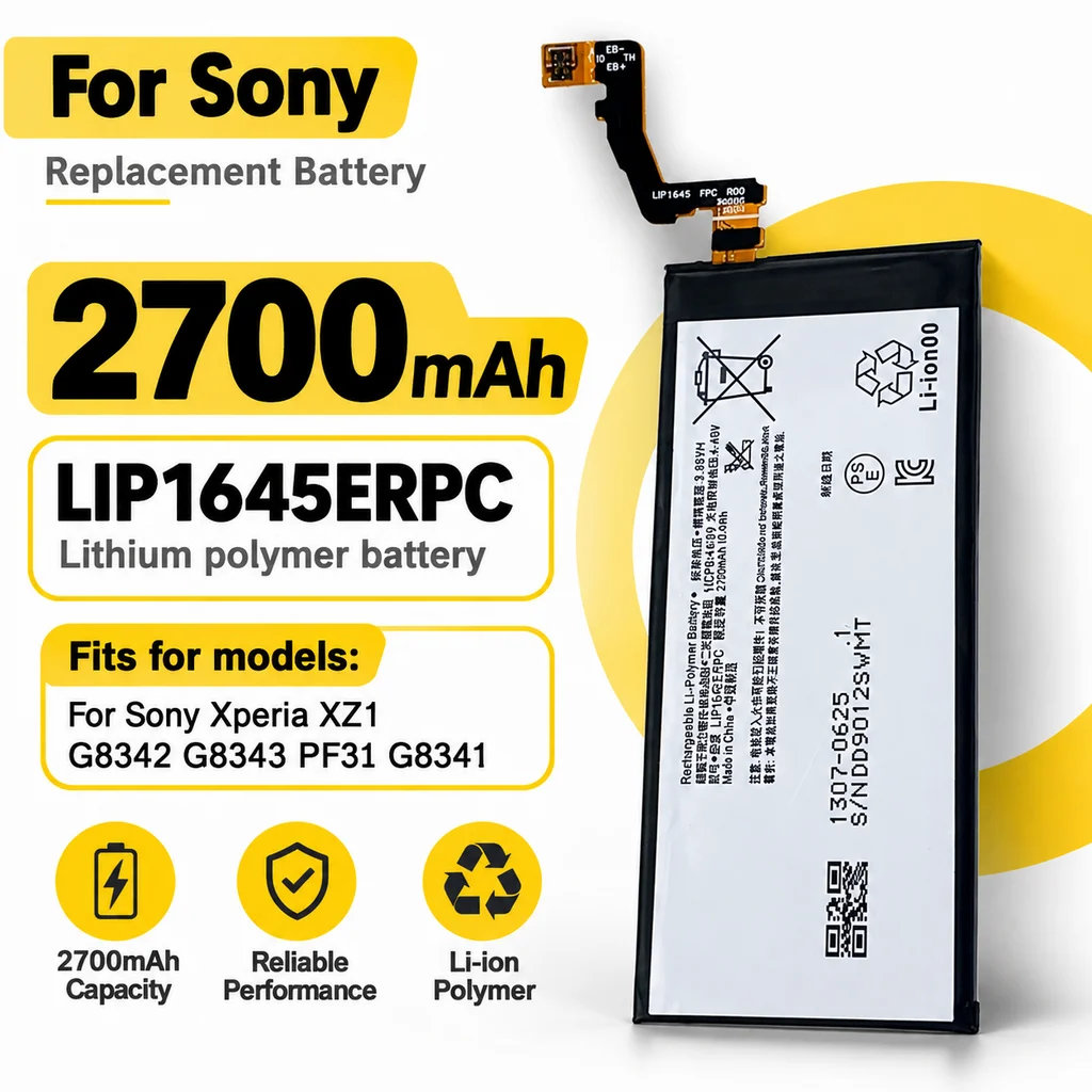 LIP1645ERPC Lithium Battery Replacement For Sony Xperia XZ1, Compatible with G8342, G8343, G8341 and PF31 Mobile Phone Models