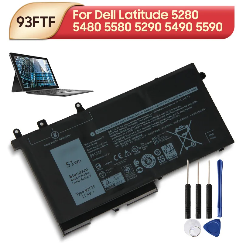 

Оригинальный аккумулятор 93 футаF 3DDDG для Dell Latitude 5280 5480 5580 5290 5490 5590