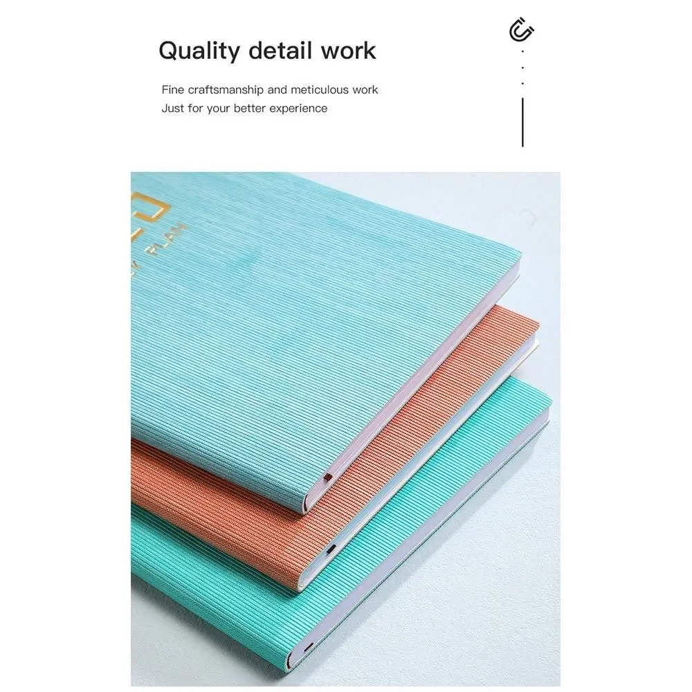 A5 2025 Agenda Book with Calendar English 2025 Planner Notebook To Do List PU Leather Cover To Do List English Notepad