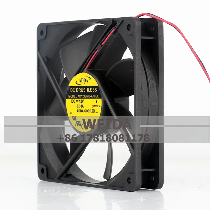 

ADDA 5V 24V 48V DC12V 0.33A AC EC 12025 120X120X25MM 12CM Two-wire Ball Chassis Inverter Power Supply AD1212MB-A70GL Cooling Fan