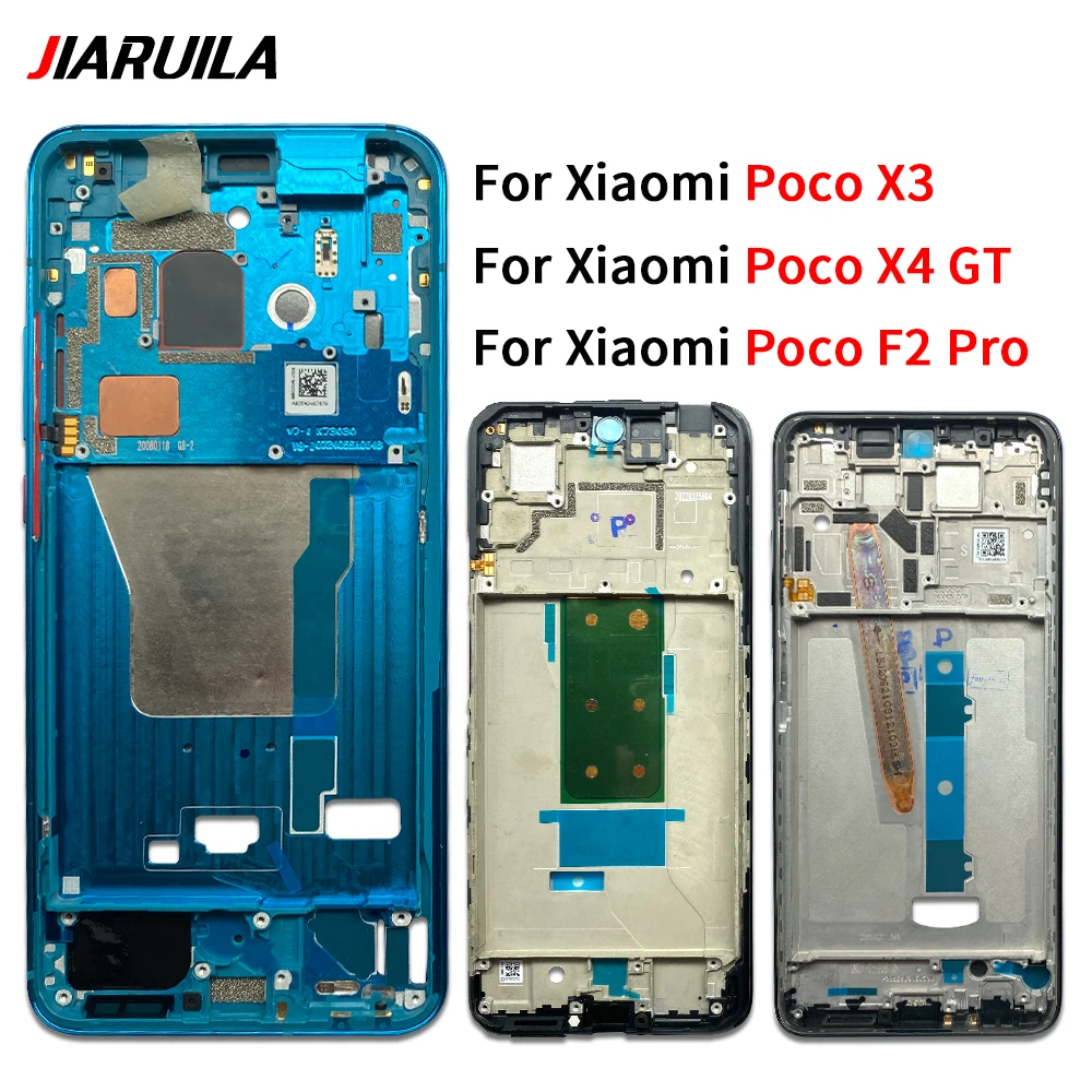 New Front Housing LCD Frame Bezel Plate Replacement Part For Xiaomi Poco F1 F2 Pro X3 X4 GT X4 Pro 5G  / Redmi K30 Pro