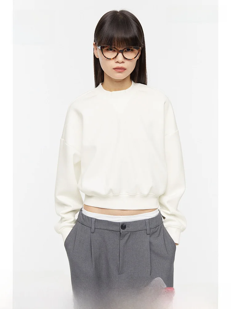 

Женская толстовка H&M, весенняя коллекция, простой дизайн с буквенным принтом, длинный рукав, модель 28254, уличный стиль, базовый крой, повседневный топ