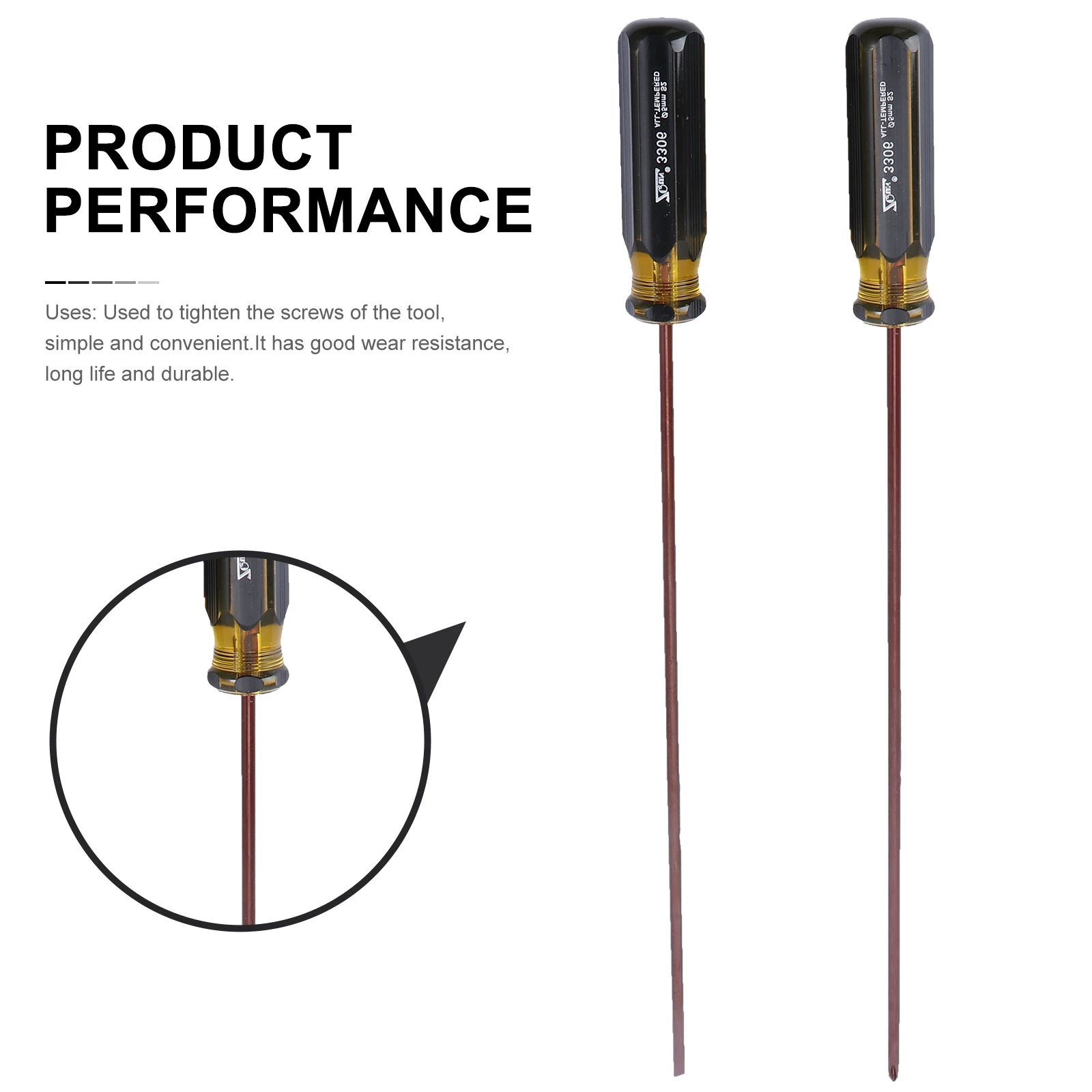 

2pcs Slotted Screwdriver Long Reach Flathead Thin Small Head Fold Appliance Industry Tool Home Maintenance Magnetic