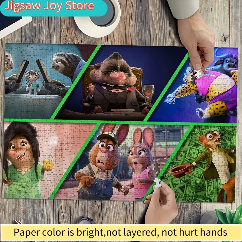 1000 ชิ้น จิ๊กซอว์โปสเตอร์ดิสนีย์ ซูโทเปีย จูดี้ ฮอปส์ และ นิค ไวลด์ |   ความบันเทิงสำหรับครอบครัว, เกมการศึกษาสำหรับผู้ใหญ่, เหมาะสำหรับการคลอดบุตร