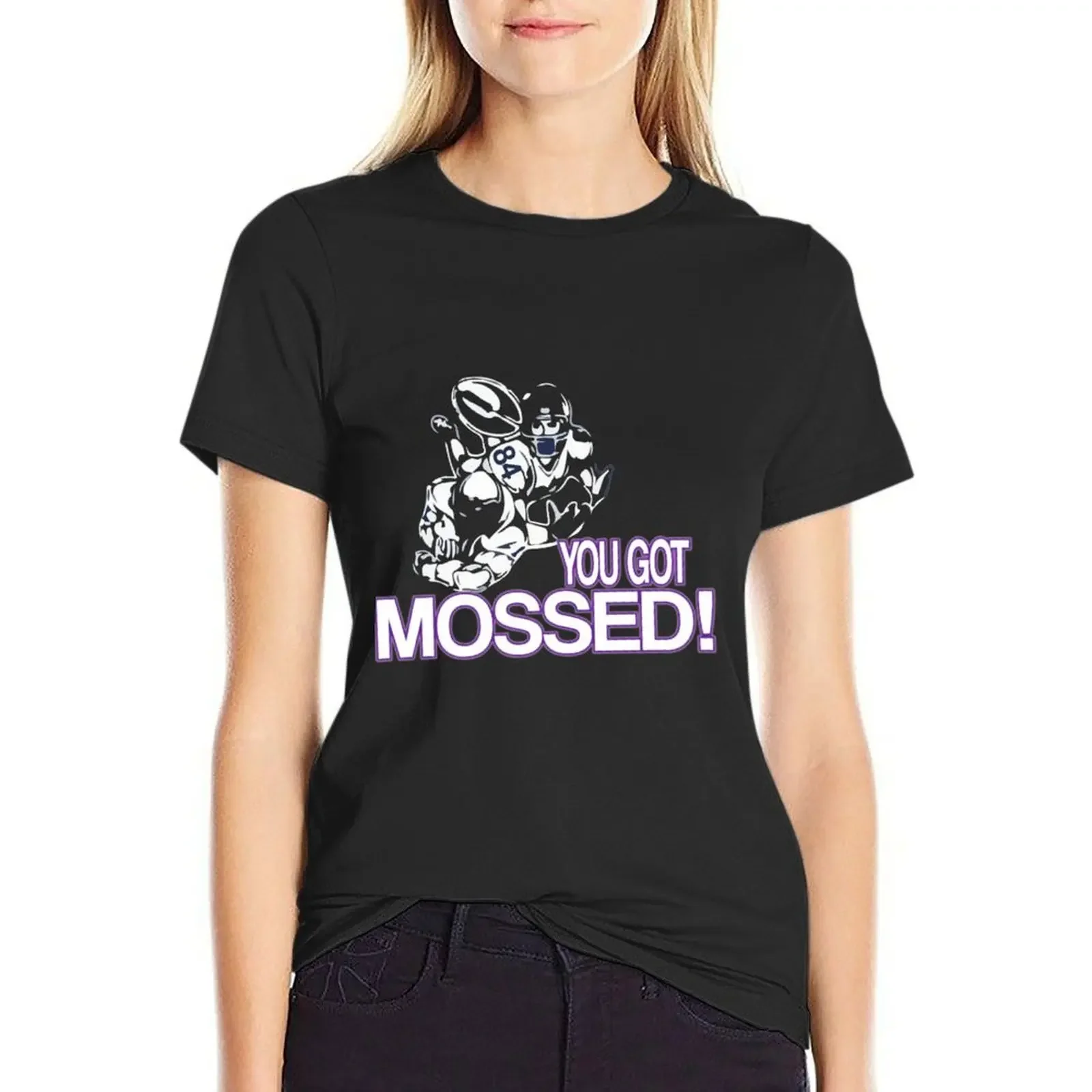 Funny You Got Mossed youth Vintage Retro Football Quote T-Shirt animal print shirt for girls summer clothes t shirt dress Women