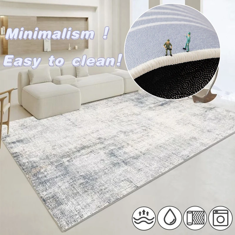 Nordic Minimalism Sofa Side Living Room Carpet Light Solid Colour Rugs for Bedroom Lounge Soft Area Rug Coffee Tables Floor Mat