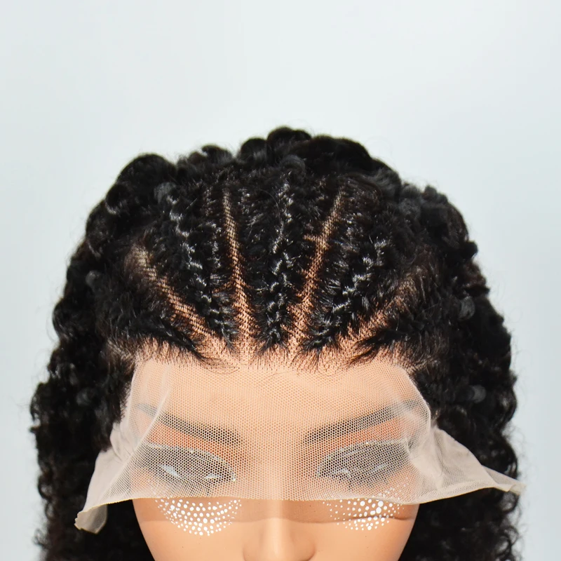 

Gemlong Pre-Plucked Lace Frontal Short Bob Braid Wigs Human Hair Kinky Curly13x4 Lace Front Wigs 180% Brazilian Virgin Hair