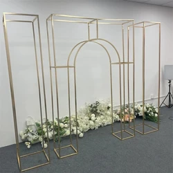 2023 New Wedding Iron Screen Framework Stage Decoration Outdoor Decorative Flower Shelf Party Background Gilded Arch