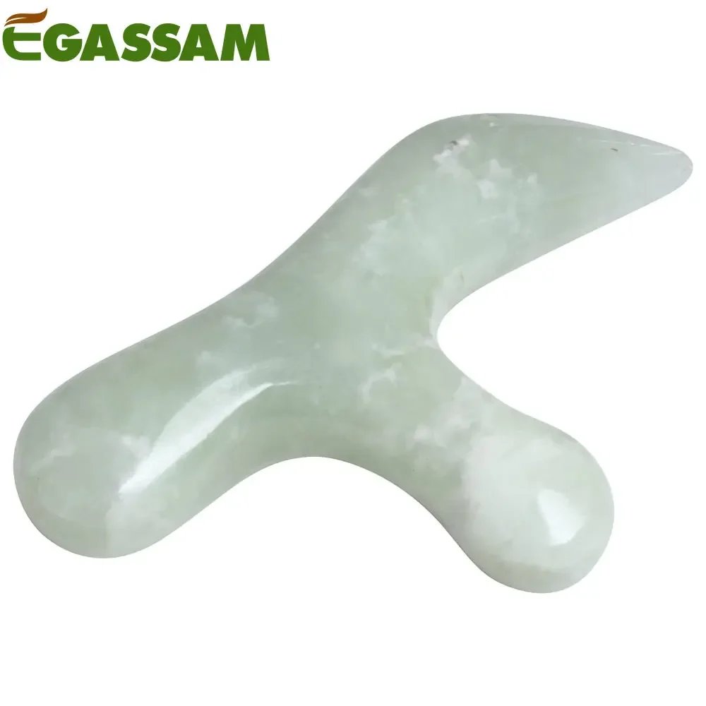 1Pcs Natural Jade Massager Acupuncture Point Massage Foot Care Therapeutic Relief Tool Foot Neck Back Arm Leg Shoulder