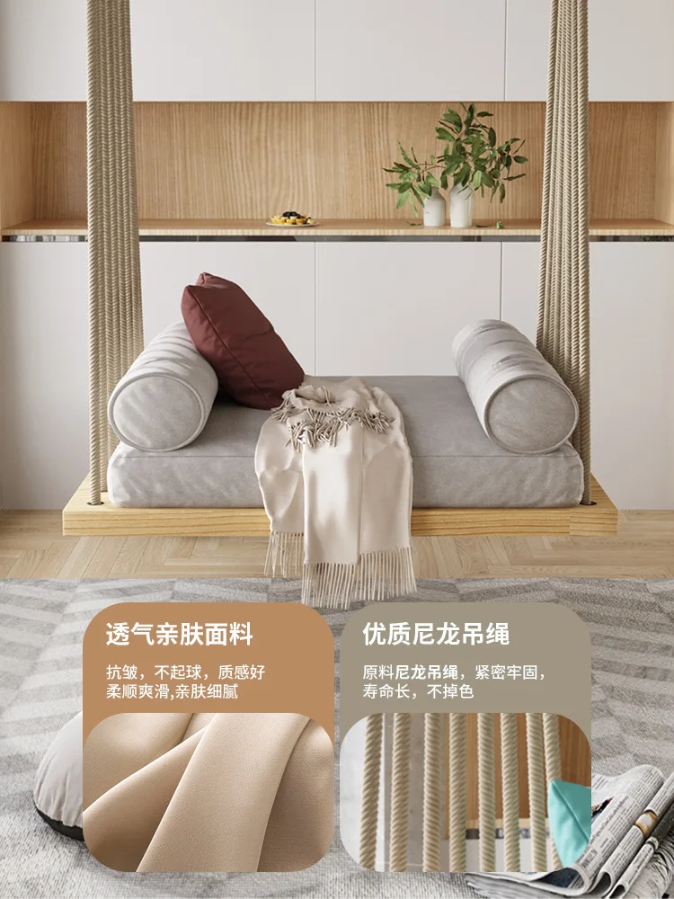 Outdoor swing outdoor hammock household balcony solid wood single double swing indoor cradle chair hammock rattan chair