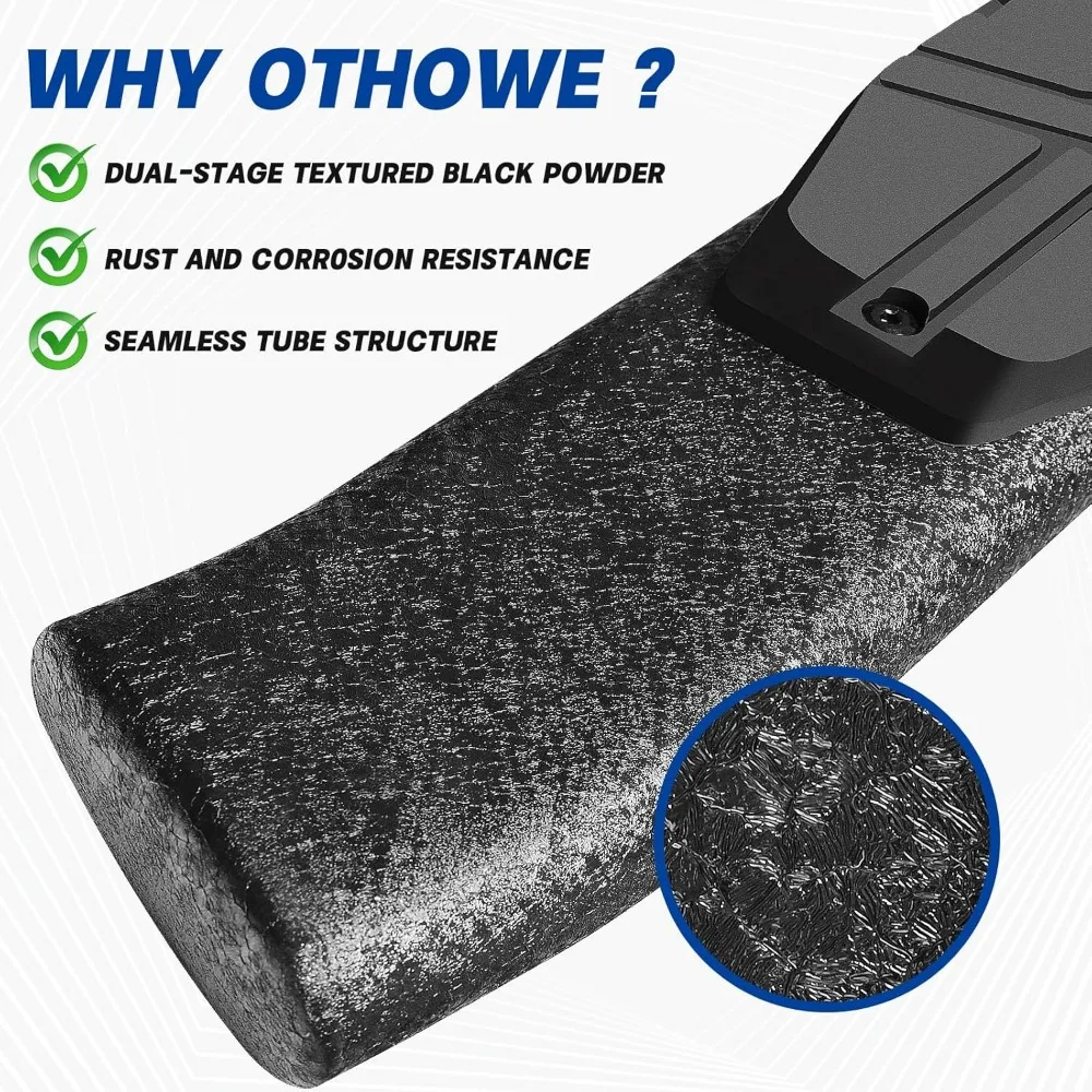 2025 2026 토요타 4Runner(사이드 스커트 없음) 호환 러닝 보드, 4.3인치 타원형 튜브 바 4Runner 스텝 바 및 카보