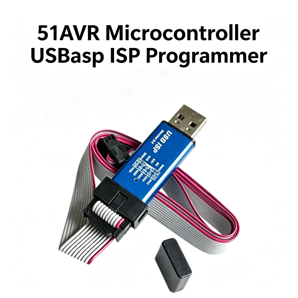 USBASP USBISP ISP Programmer Downloader for Arduino 51 ATMEL AVR Support 64 Bit Win7 & 32Bit Win98 WinMe Win2000 WinXP Win Vista