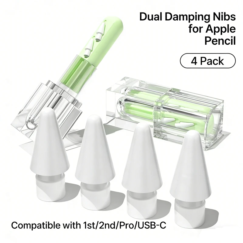 

DIXSG Upgraded Replacement Tips for Apple Pencil Pro/USB-C/2nd Gen/1st Gen Tips(with Retractable Storage Box)