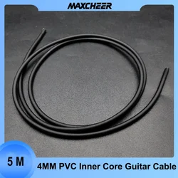 Preto PVC Guitarra Cabo, Dual Core, baixo ruído, 5 m, 4mm Diâmetro