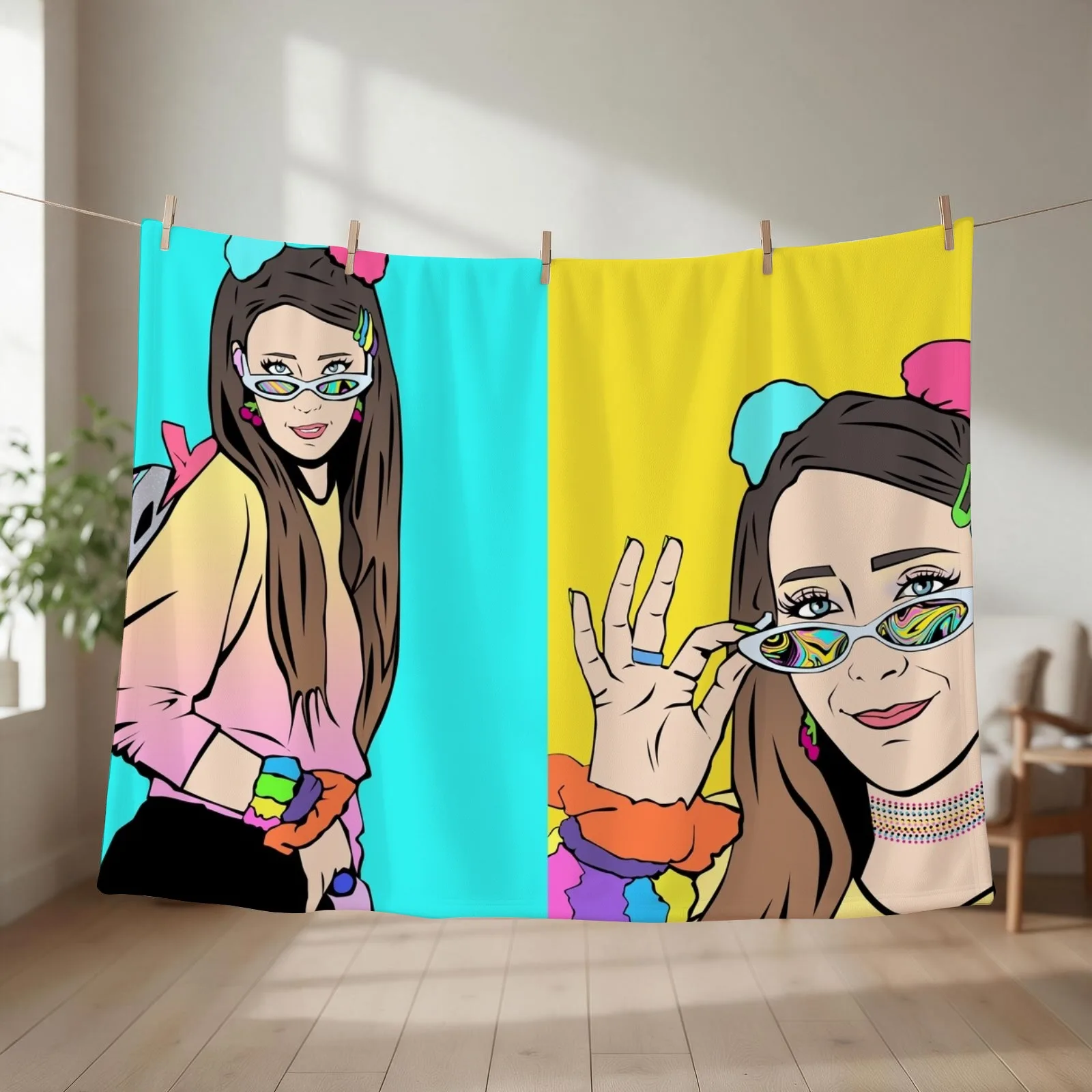 Jenna Marbles Throw Blanket couch cozy soft plush fuzzy picnic outdoor blanket