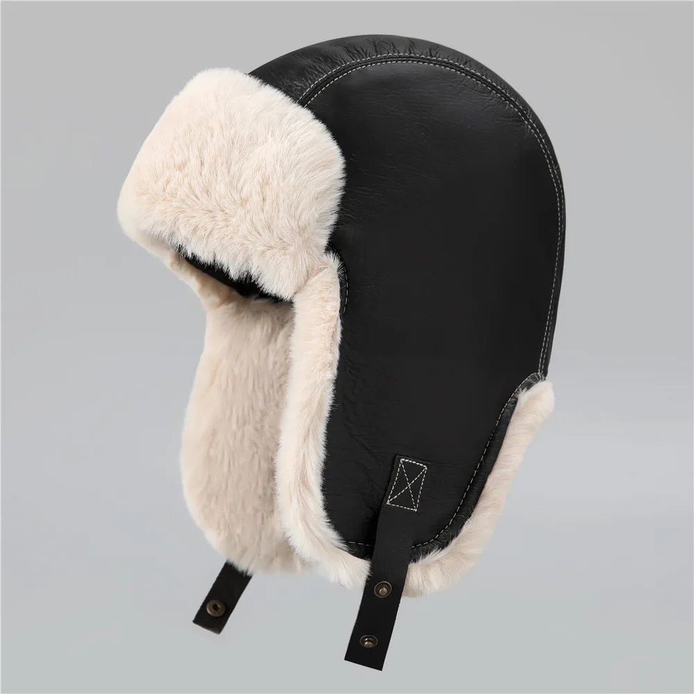 

Aviator Lei Feng Hat, Northeast Cycling Ear Protection, Fleece-Lined, Windproof Goggles, Thickened Warm Hat