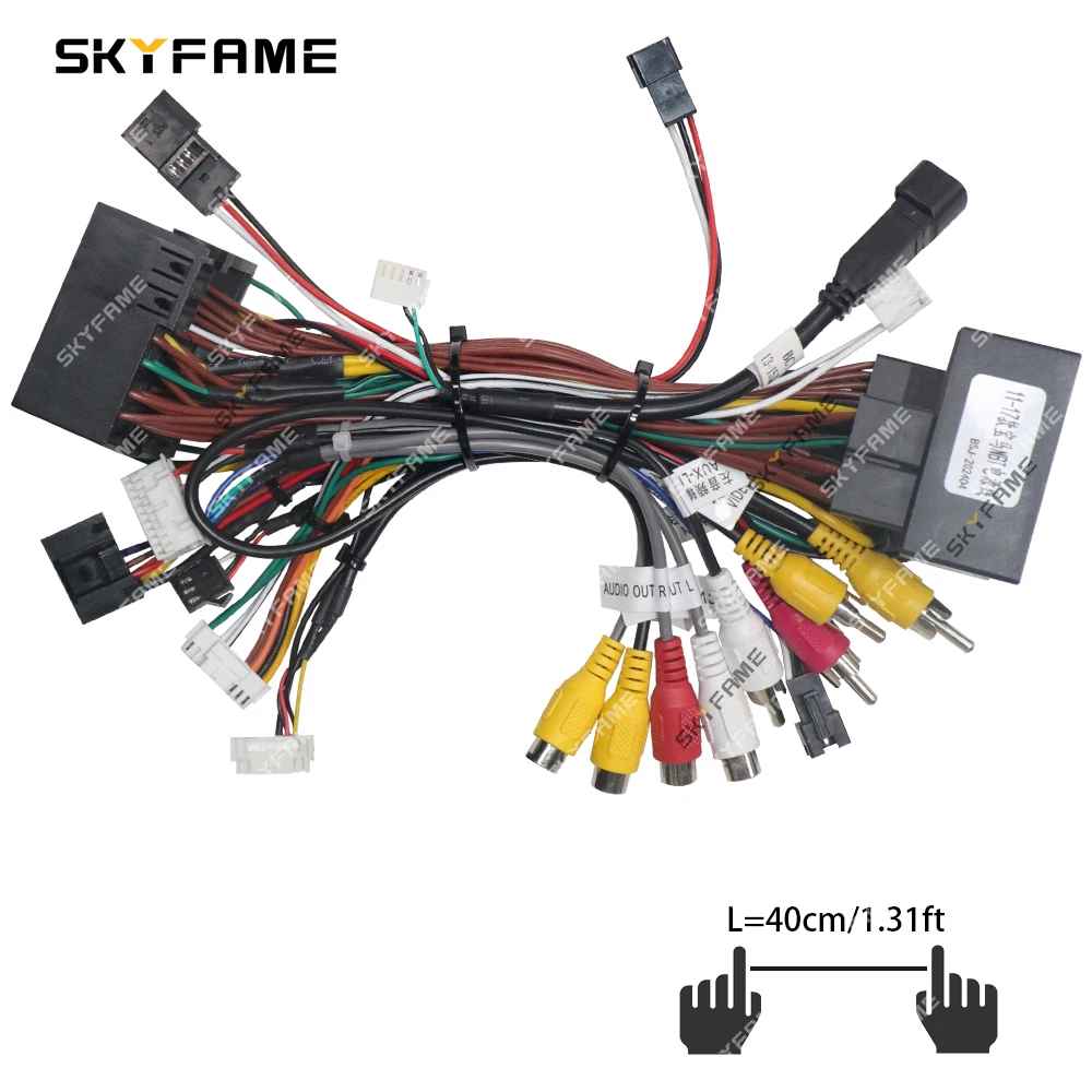 SKYFAME سيارة 16pin الأسلاك تسخير محول Canbus صندوق فك أندرويد راديو كابل الطاقة لسيارات BMW 5 سلسلة F18 F10 M5