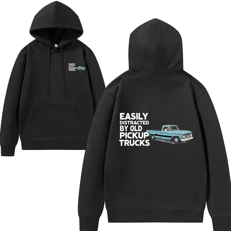 هوديي رجالي يشتت بسهولة بواسطة شاحنات بيك اب، شاحنات بيك اب مطبوعة ممتعة، نسيج قابل للتنفس #4