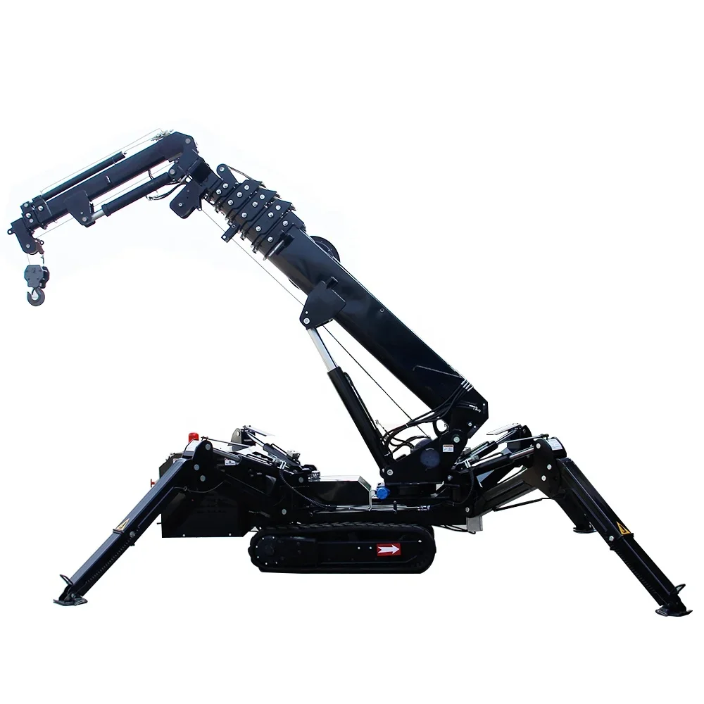 Portable Small Hydraulic Flying Jib Crane Space  Crawler Folding Mini Spider Crane Price Multiple Specification Work Platforms