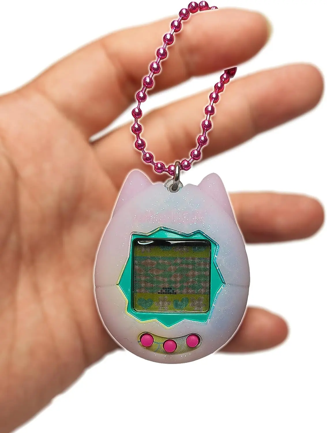 Silicone Protective  Cover Case and Screen Protector and color chain  Replacement for Tamagotchi Original Digital Pet