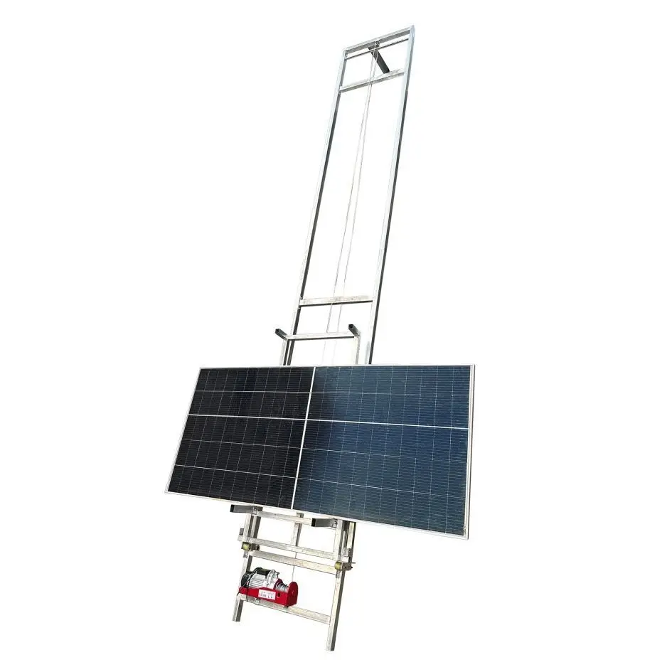 4-21m Electric Solar Panel Lift Consisting of Galvanized Steel Pipe and Pure Copper Motor