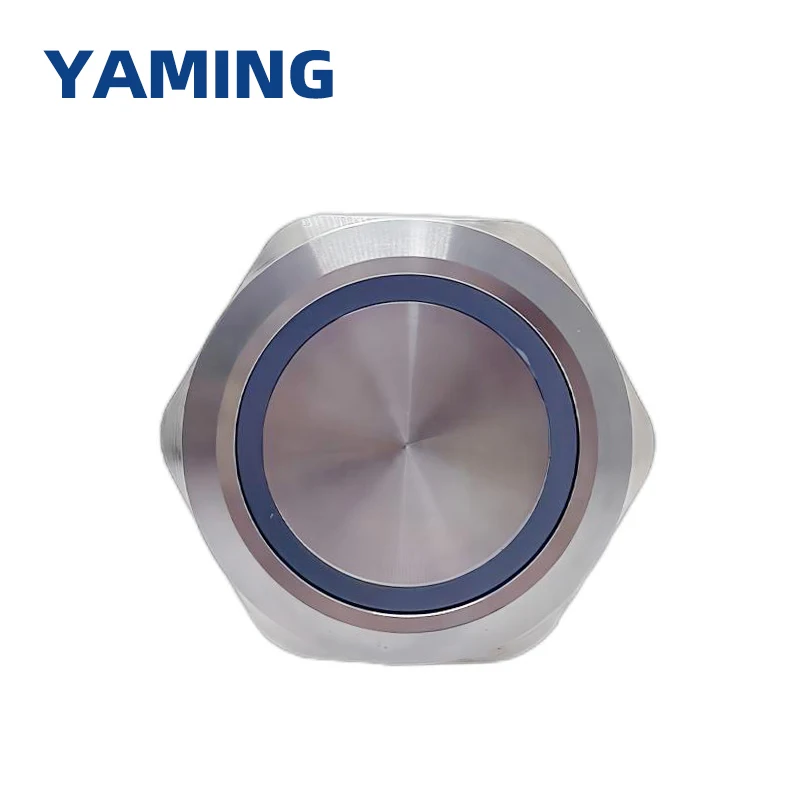 40mm Metal Push Button Switch 1NO 1NC Momentary Reset Latching Lock Ring Power Supply With Lamp Waterproof Stainless Steel