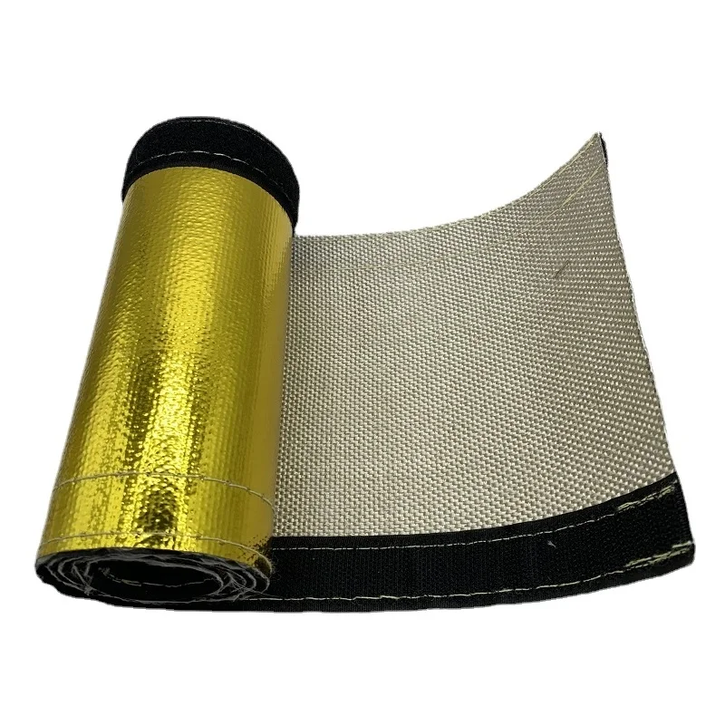 Gold 1M Inner Diameter 10/20/30/40MM Metallic Heat Shield Thermal Fire Sleeve Insulated Wire Hose Wrap Loom Tube Protect Cover