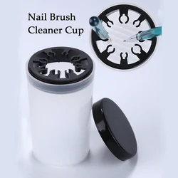 Nail Art Brush Cleaner Cup Immersion Brush Cleaning Bottle Nail Wash Pen Holder Cleaning Cup With Slots For Nail Salons And Home