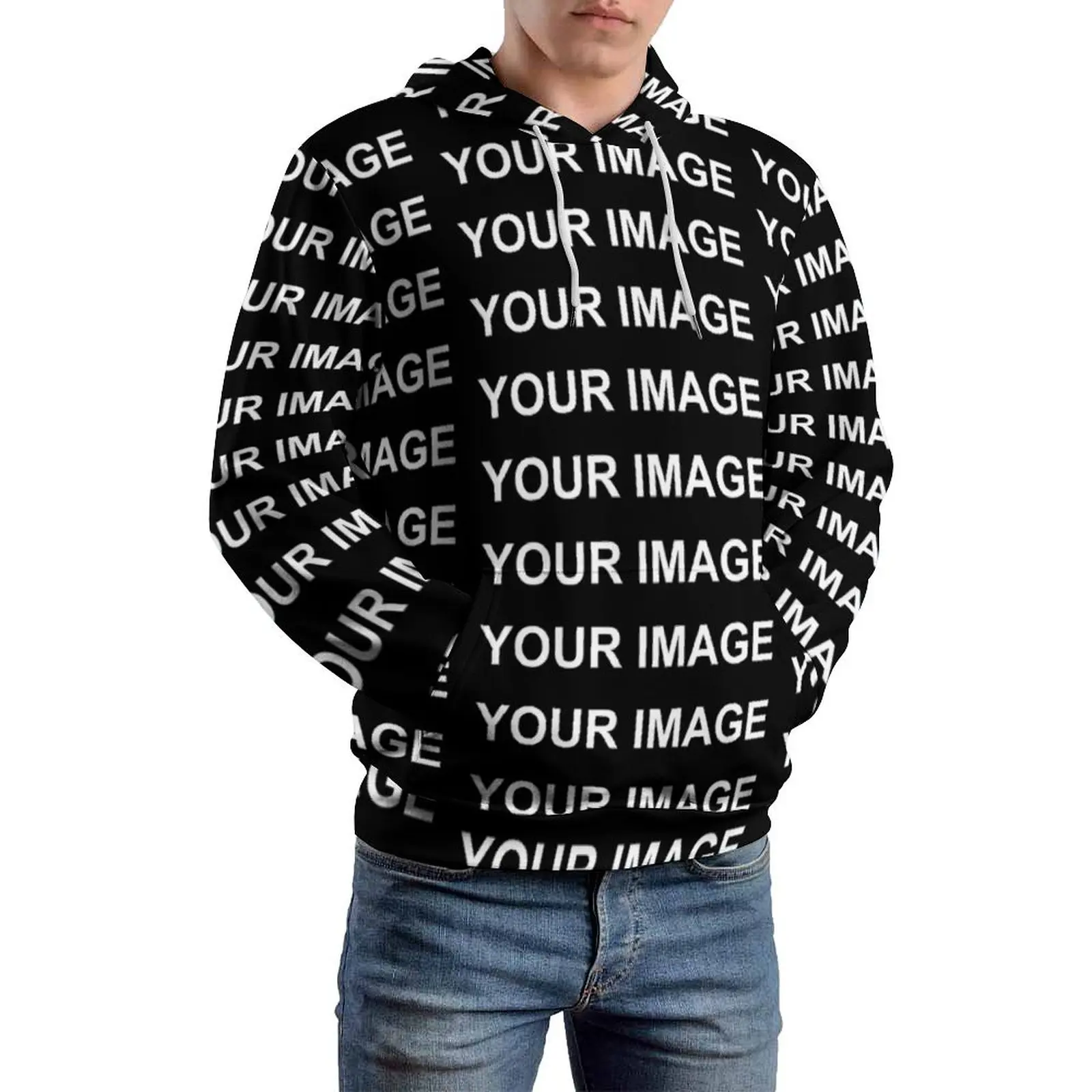 Your Image Customized Loose Hoodies Custom Made Design Casual Hoodie Couple Long Sleeve Modern Custom Hooded Sweatshirts Gift