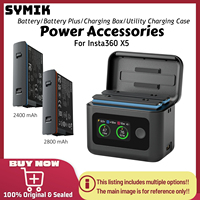SYMIK Fast Charging Box Display Two-Way Power Bank Battery Charger 2400mAh Ultra 2800mAh Plus For Insta 360 X5 Power Accessories