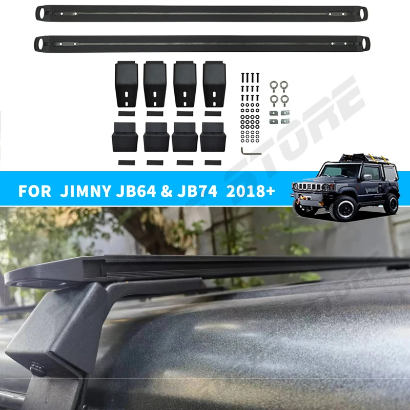 

Car Roof Cross Bar for Suzuki Jimny 3 Door JB64 JB74 2018 2019 2020 2021 2022 2023 2024 Top Luggage Cargo Carrier Crossbar