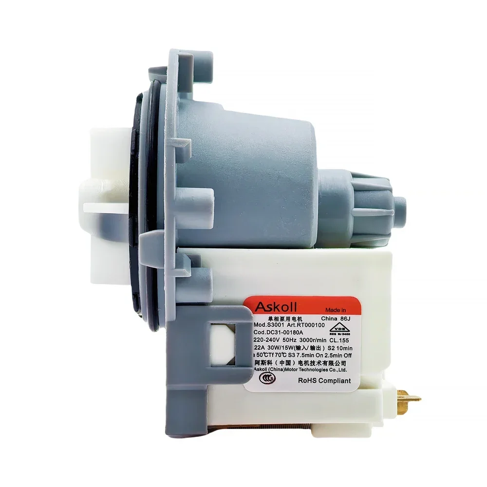 جديد لسامسونج غسالة استنزاف مضخة المحرك DC31-00180A 220-240 فولت 50 هرتز 30 واط/15 واط 3000r/دقيقة غسالة الصرف أجزاء