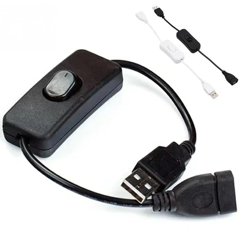 1-4pcs USB Cable Adapter USB Male to USB Female Extension Cable With Switch ON/OFF Cable For LED Light Power Supply Line Adapter