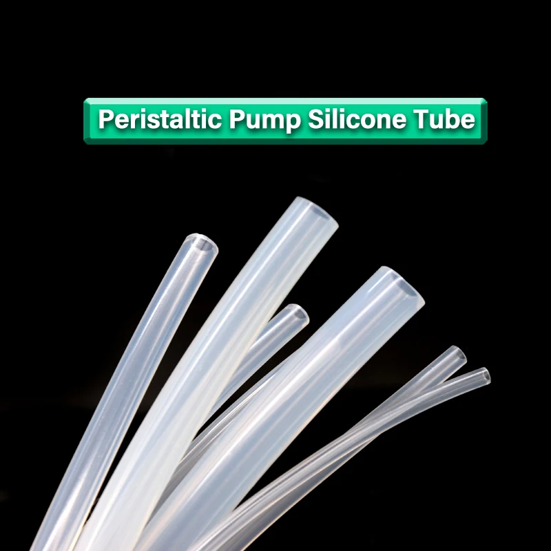 

1M Peristaltic Pump Tube ID 0.8 1 1.6 2.4 3.2 4.8 6.4 7.9 9.6 12.7mm Transparent Flexible Nontoxic Food Grade Soft Silicone Hose