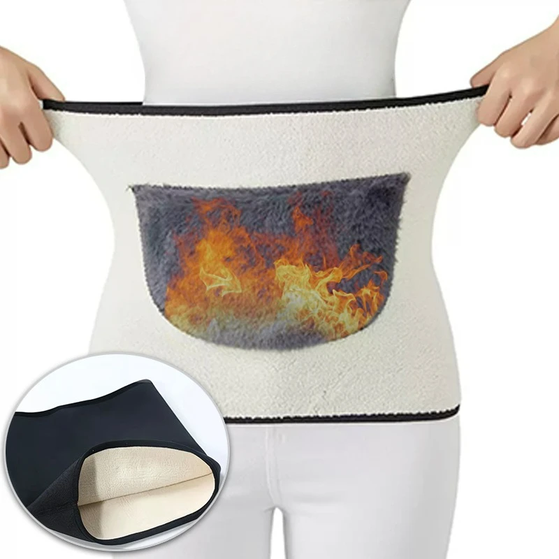 Winter Thicken Thermal Waist Unisex Warmer Lumbar Support Belts Abdominal Stomach Protector Wrap Band Back Brace Kidney Binder